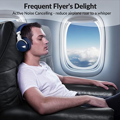 Million Sold 10 Years Classic E7 Active Noise Cancelling Headphones with Upgraded Noise Cancellation, Bluetooth Headphones Wireless with HD Sound Vivid Deep Bass, for Home Office Travel Gift Pcs - color: Navy, style: E7 Wireless Active Noise Cancelling He
