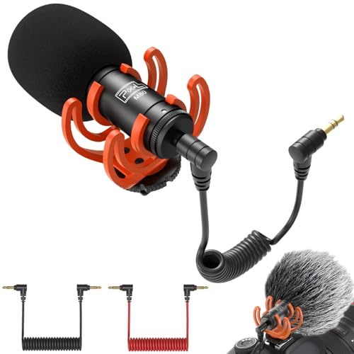 Camera Microphone Shotgun Mic Professional Super Cardioid Video Microphone Perfect for Canon EOS, Nikon DSLR Cameras and Camcorders