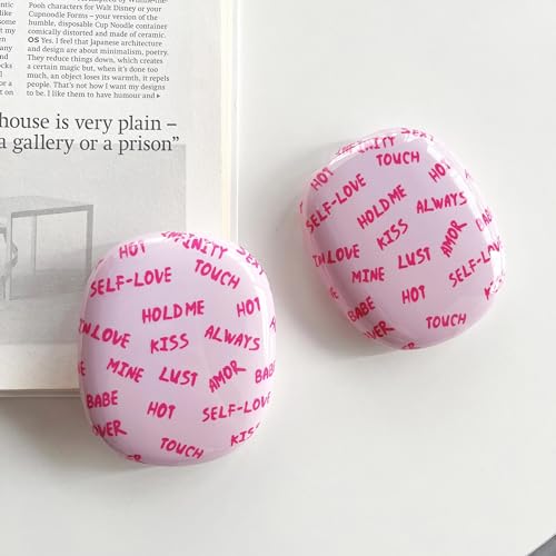 Case Compatible with AirPods Max Headphones, Soft TPU Cute Pink Pattern Anti-Scratch Protective Ear Cup Covers Headphone Cases for Woman Kids - color: Pink