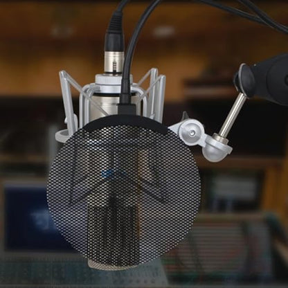 Double Layer Metal Microphones Poppings Screen Microphones Sponges Foam Cover Windscreen for Vocal Performances