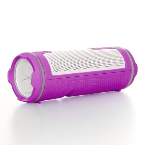 Altec Lansing HydraMOTION 2.0 Wireless Bluetooth Speaker, 16H Battery, RGB Lights, USB-C Quick Charge, IP67 Rated Waterproof Bluetooth Speaker, Mountable, Voice Assistant - color: Purple/White