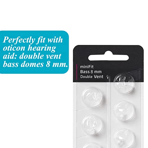 for Oticon Hearing Aid Supplies,Double Vent 8MM/20PCS,Hearing Aid Domes (Pack of 3) - size: 8MM DOUBLE VENT (Pack of 3)
