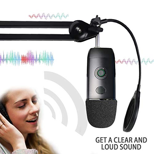 Yeti X Mic Pop Filter with Foam Windscreen - 4 Inch 3 Layers Wind Pop Screen Mask Shield and Foam Wind Cover For Blue Yeti X Mic to Improve Sound Quality by YOUSHARES
