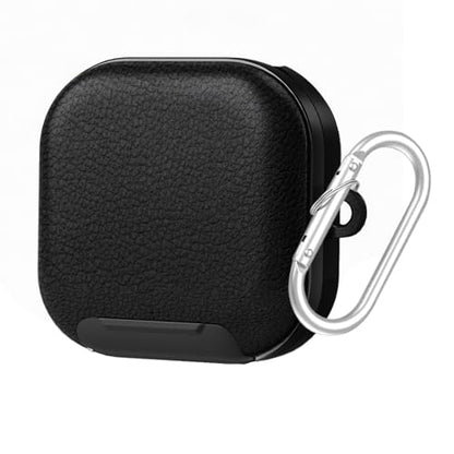 Kickstand Case Compatible with Samsung Galaxy Buds 4 /Buds 4 Pro Keychain | Lanyard Cleaning kit Soft TPU and Hard PC, Drop Shockproof Full Protection Cover for Women Men for Galaxy Buds 4 /Buds 4 Pro - color: Black