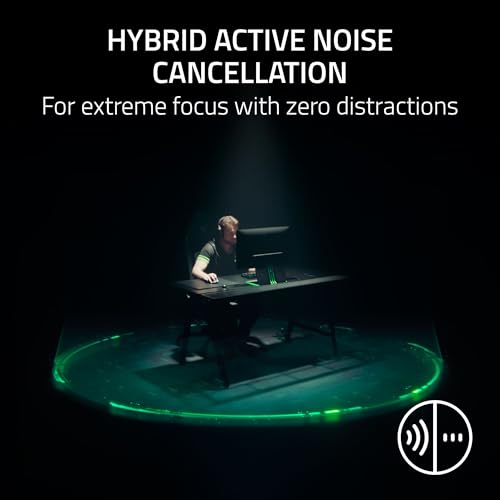 Razer BlackShark V3 Pro Wireless ANC Xbox Gaming Headset, Black | Full Band Mic, 50mm Drivers, 2.4 GHz, Bluetooth, USB, 3.5mm, Works with PC, Mac, PS5, Nintendo Switch, 70 Hr Battery - color: Black, style: Xbox