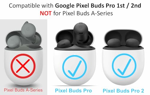 A-Focus for Pixel Buds Pro 2 Memory Foam Ear Tips Replacement Comfortable No Silicone Pain Fit in Case Eartips Cover Compatible with New Google Pixel Buds 2 Pro Black M 3 Pairs - size: M