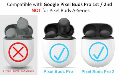 A-Focus for Pixel Buds Pro 2 Memory Foam Ear Tips Replacement Comfortable No Silicone Pain Fit in Case Eartips Cover Compatible with New Google Pixel Buds 2 Pro Black M 3 Pairs - size: M