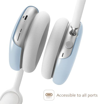 iBenzer Protective Case for AirPods Max Headphones, Ear Cups Cover for Apple AirPods Max (2024 USB-C / 2020 Lightning), Sierra Blue, AP-MAX-SIBL - color: Sierra Blue