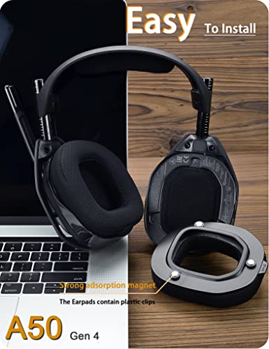 Defean Earpads for Astro A50 Gen4 / A50 Gen5 / A50X (Mesh Fabric) | Ear pads and Microphone Foam, Upgrade High-Density Noise Cancelling Foam, Ear Cushions Added Thickness - color: Mesh Fabric