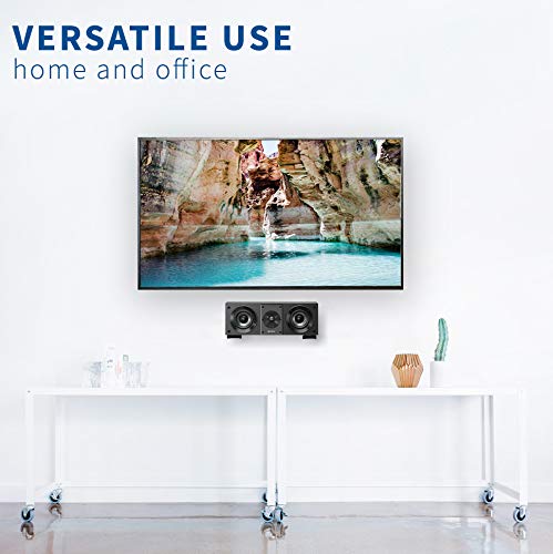 VIVO Steel Universal Dual Soundbar Wall Mount L Brackets, Adjustable Extending Speaker Arm Holders, Black, Mount-SPSB4