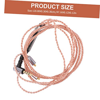 Multifunctional DIY Headset Cable with Microphone Soft Durable Replacement Wire for Gaming and Audio Compatible with Mmcx Earphones and Headsets