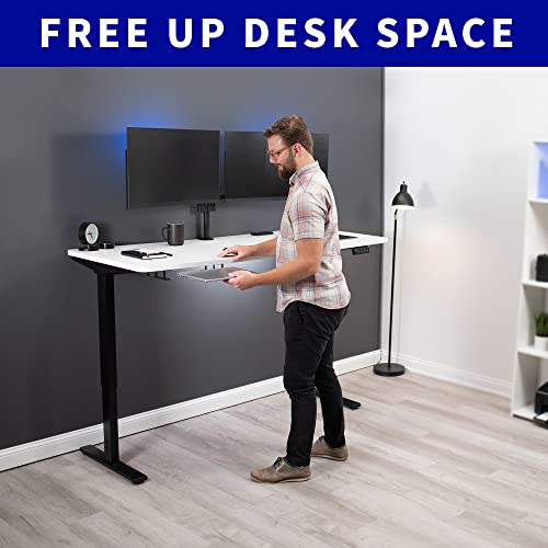 VIVO Universal Under Desk Laptop Storage Mount, Tablet Mounting Brackets, Under Table Hidden Docking Station Holder, Multimedia Device Bracket, 3 Parts, Mount-UDLS1