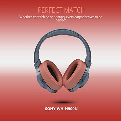 Krone Kalpasmos Replacement Earpads for Sony WH-H900N h.Ear on 2 & Sony MDR-100ABN Headphones, Sony Headphone Cushions Compatible with Sony 900N, Sony WH H900N earpads with Soft Foam Leather,Light Red - color: Light Red