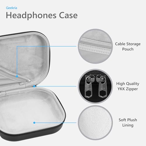 Geekria PRO Rugged Headphones Case Compatible with Bose QC Ultra II/SE/45/35 II Gaming Headset, Hard Shell, Durable, Multi-Layer Protection Travel Carrying Bag (Black)