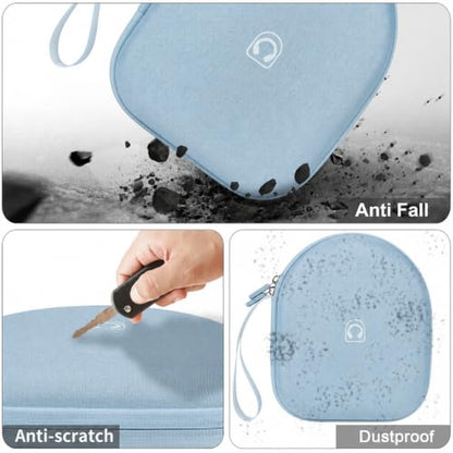 casmilee Hard Shell Headphone Case for Sony WH-CH520 and WH-1000XM4 - color: Light Blue
