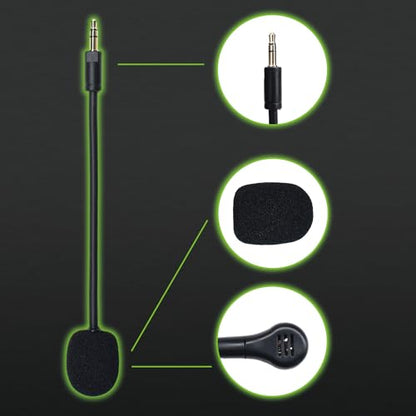 Mic Replacement for Razer Barracuda X Headset, 3.5mm Detachable Gaming Microphone Boom with Foam