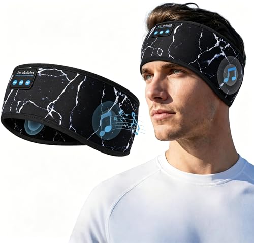 LC-dolida Sleep Headphones Bluetooth 5.4, Headband Headphones Earphones Wireless, Sleep Mask for Gifts,Workout,Jogging,Yoga（Lightning Pattern） - color: Lightning pattern