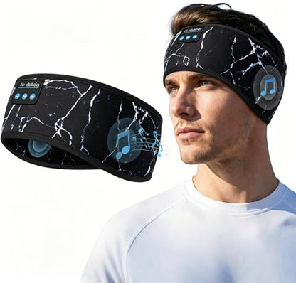 LC-dolida Sleep Headphones Bluetooth 5.4, Headband Headphones Earphones Wireless, Sleep Mask for Gifts,Workout,Jogging,Yoga（Lightning Pattern） - color: Lightning pattern