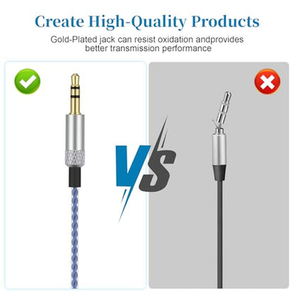 Sol Republic Cable Compatible with Sol Republic Master Tracks HD, HD2, Sol Republic V8, V10, V12, X3 Headphone, Sol Republic Replacement Cable for iPhone, Android Phone, 3.9ft