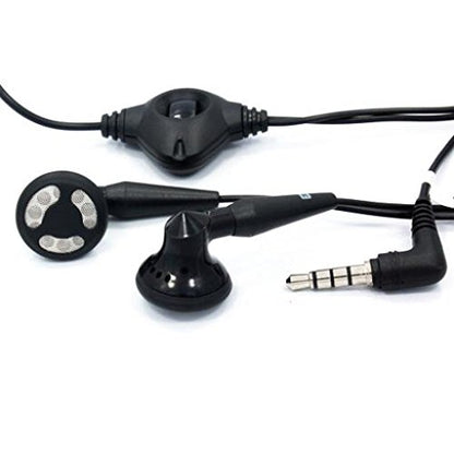 Compatible with Stylo 4 Plus - Headset OEM 3.5mm Handsfree Earphones Dual Earbuds Headphones Earpieces w Mic Stereo Wired [Black] Works with LG Stylo 4 Plus