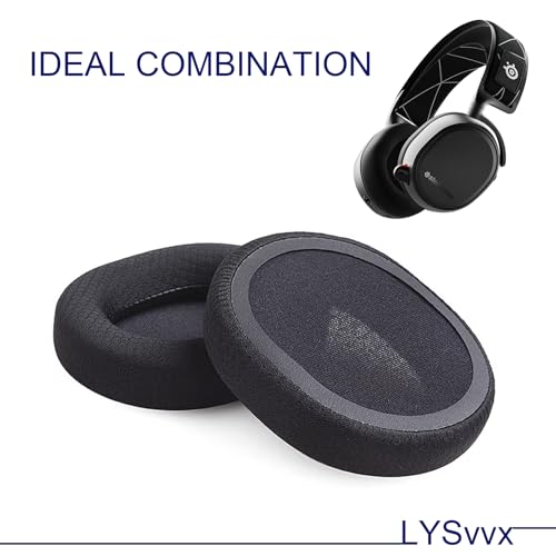 Ear Pads for SteelSeries Arctis 7/Pro/9/9X/5/3/1/Prime/7+/7P/7X Series (Not Fit Nova), High-Density Foam Earads Replacement(Black)