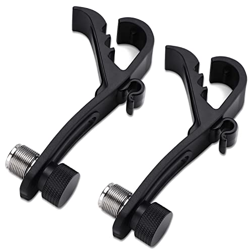 Facmogu 2PCS Drum Microphone Clip, Adjustable Mic Mount Clamp Holder | Mic Securing Clip Shockproof Drum Mounts | For Professional Drum Recording Studio Drum Recording Musical Instrument
