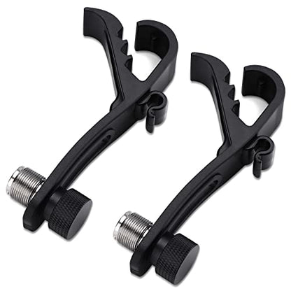 Facmogu 2PCS Drum Microphone Clip, Adjustable Mic Mount Clamp Holder | Mic Securing Clip Shockproof Drum Mounts | For Professional Drum Recording Studio Drum Recording Musical Instrument