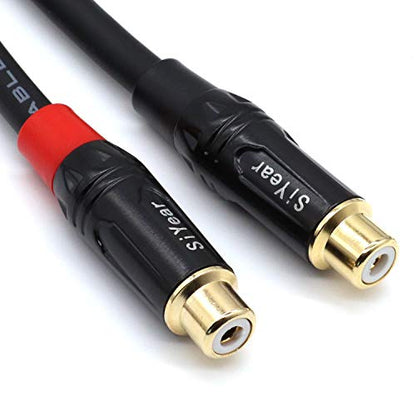 Dual RCA to 1/4" Cable，6.35mm (1/4 inch) Male Stereo to 2RCA Female Y Splitter Adapter Cable（5Feet - size: 5feet