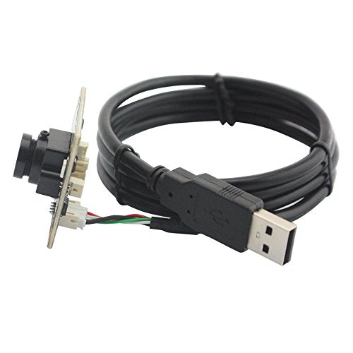 ELP H.264 1080P USB Camera Module with Microphone 2.1mm Wide Angle Webcam | FHD PC Camera for Computer & Laptop, UVC USB2.0 Lightburn Camera for Laser, Home Security, Embedded Machine Vision, Robotics - size: 2.1mm lens