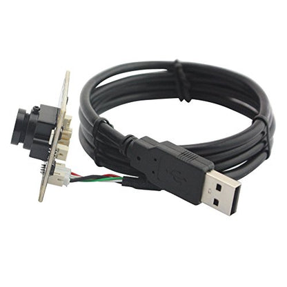 ELP H.264 1080P USB Camera Module with Microphone 2.1mm Wide Angle Webcam | FHD PC Camera for Computer & Laptop, UVC USB2.0 Lightburn Camera for Laser, Home Security, Embedded Machine Vision, Robotics - size: 2.1mm lens