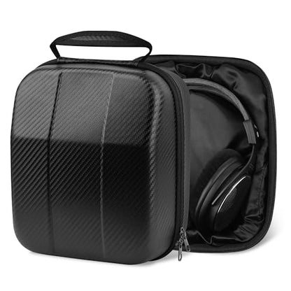 Geekria Shield Headphones Case Compatible with HyperX Cloud III/II, SHURE SRH1840, Corsair HS70 PRO, AKG K271 MKII, Replacement Hard Shell Travel Carrying Bag with Cable Storage (Black)