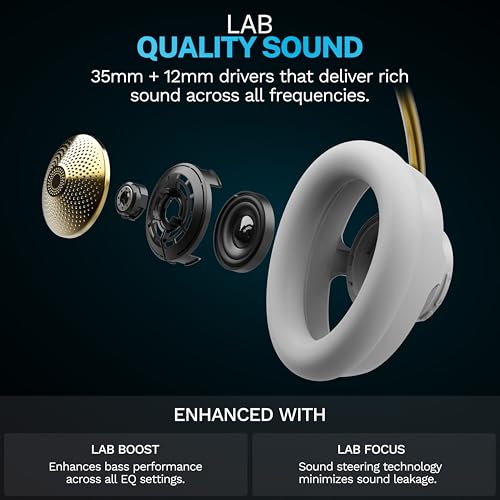 JLab JBuds Open Wireless Headphones – Open-Ear, Comfortable All-Day Fit, 24+ Hour Playtime, Immersive Sound, Bluetooth Headphones with App Control, White - color: White