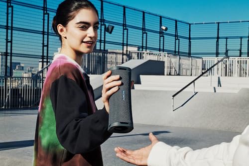 Sony ULT Field 1 Wireless Bluetooth Portable Waterproof Speaker, Black | 12 Hr Battery, IP67 Rated Waterproof, Dustproof, Shockproof Rustproof, Detachable Strap, Hands-free Calling, Enhanced Bass - color: Black, style: ULT Field 1