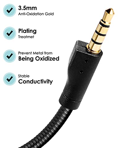 AKKE Mic Replacement Compatible with SteelSeries Arctis 1 3.5mm Jack Detachable Microphone Boom Noise Cancelling for Gaming Headsets