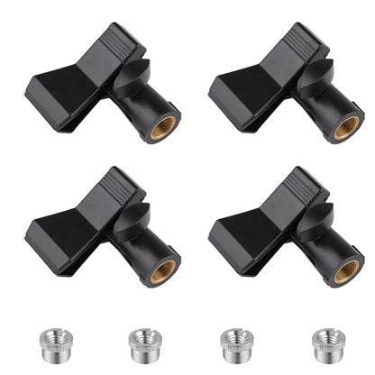 Microphone Clip with Adjustable Knob, 5/8" to 3/8" Adapter | Studio Recording, Podcast, Live Streaming, Karaoke - size: Adjustable Knob