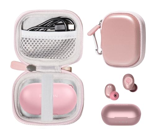 Case for Raycon Everyday Earbuds Classic Bluetooth Wireless with Microphone - Stereo Sound, Active Noise Canceling, in-Ear Bluetooth Headset True Wireless Earbuds (Rose Gold) - color: Rose Gold