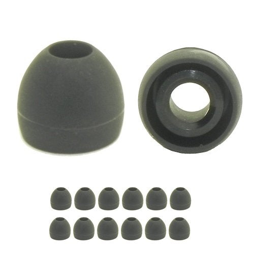 6 Pr Black Extra Small Ear Tips Earphones Plus Replacement Ear Tips for in Ear Earbud Earphones - size: Extra Small