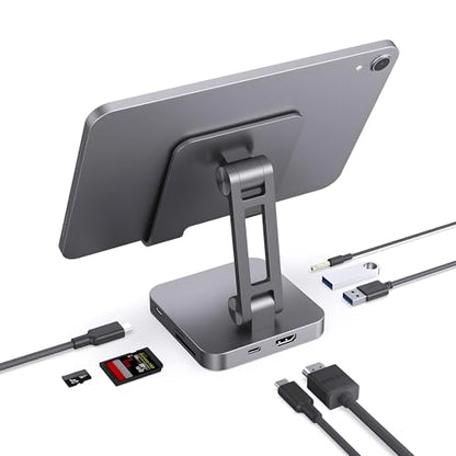 7-in-1 USB C Hub Stand for MacBook, 100W PD, 4K HDMI, USB 3.0, SD TF, Audio