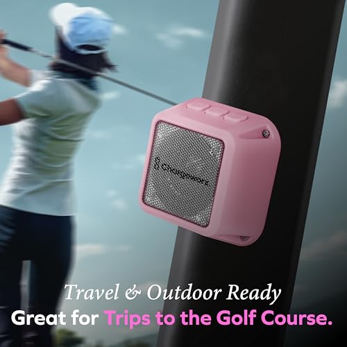 CHARGEWORX Magnetic Bluetooth Speaker and Phone Stand, Portable Mini Speaker, USB-C Rechargeable Wireless Device for High-Fidelity Audio, Compatible with MagSafe iPhone 16/15/14/13/12 Case, Pink - color: Pink