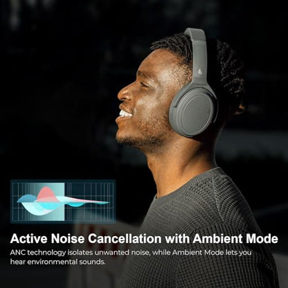 Edifier WH700NB Wireless Active Noise Cancellation Over-Ear Headphones, Bluetooth 5.3 Foldable Lightweight Headset, Dual Device Connection 68-Hour Battery Life, for Travel Home Office (Grey)