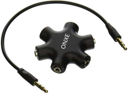 2-Pack Multi Headphone Splitter,3.5mm Headset Earphone Jack Audio Adapter Connector 1 Male to 2 3 4 5 Female Cable and Earphones Speakers