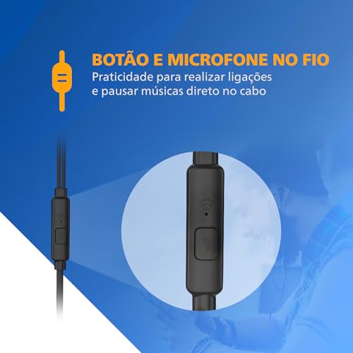 PHILIPS Wired Earbuds 3.5mm jack connector with Microphone, in Ear Headphones with mic, Powerful Bass, Lightweight, 3.5mm jack connector Wired Earphones, 3-Button in-line Remote Ear Buds (Black-Gray) - color: Black-Gray