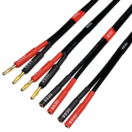 CNCESS Banana Male to Female Extension Cable, 6 ft, 2-Pack - size: 6 Feet