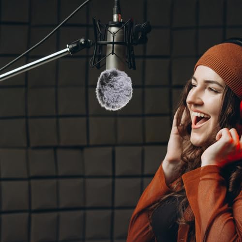 ERINGOGO Microphone Windscreen Cover Windproof Furry Protector for Enhanced Sound Reception Hair Design for Outdoor Filming and Recording Durable and Easy to Install