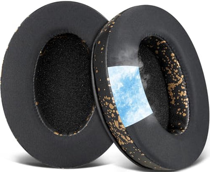 SOULWIT Earpads for ATH M50X/M40X, HyperX Cloud 2/3/Alpha, MDR-7506, Arctis 7/9/5/Nova 7/Pro Wired, G Pro X, Sennheiser HD280, Razer Kaira/Barracuda/Kraken Series, Turtle Beach Stealth,Cooling Gel-B G - color: Black Gold