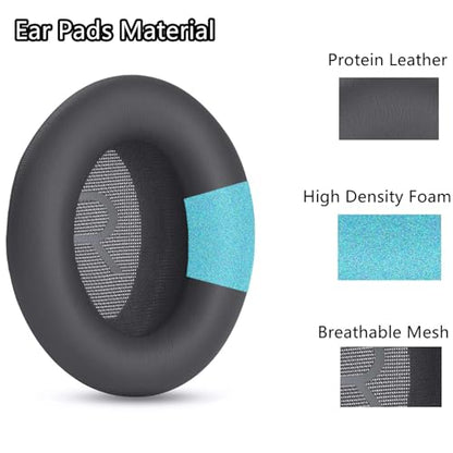 QC35 QC45 Ear Pads Headband Replacement Cushions for Bose QuietComfort 45 (QC45) QC35 QC35ii QuietComfort SE/New Quiet Comfort Wireless Headset Earpads Kit