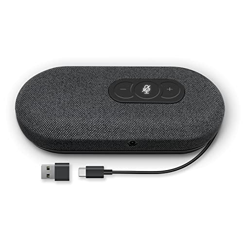 USB 스피커폰, 홈 오피스 통화용 마이크가 있는 회의 컴퓨터 스피커, 360도 향상된 음성 픽업, 소음 감소, 에코 캔슬링, 줌, 팀, 스카이프와 호환