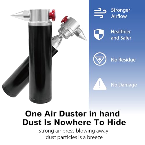 CO2 Compressed Air Duster,Colorless,odorless,Non Flammable | Free of Bitterness Agents and Residue,Strong Airflow,Safely Cleans Optics,Electronics,Precision Equipments