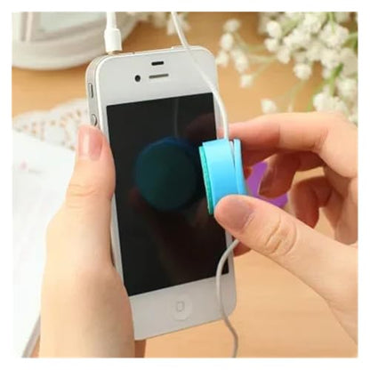 Retractable Cord Organizer 6 Piece Headphone Cable Winder Storage Rack For USB, Headphone, Data Cables