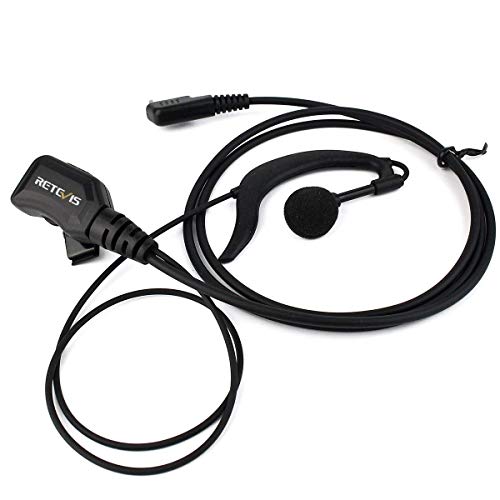 Retevis Walkie Talkie Earpiece with Mic, G Shape, for RT22/RT68/RT21/H777 | Volume Adjust, 2 Pin Compatible with Baofeng, Pxton, Kenwood Two Way Radios, 2 Way Radio Earpiece, Retails, Schools(10 Pack) - style: Volume Adjustable